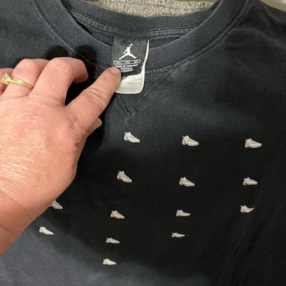 Vintage Athletic Wear Black Short Sleeve Shirt by Nike Air Jordan AF-1  XXX 3XL - Picture 2 of 4